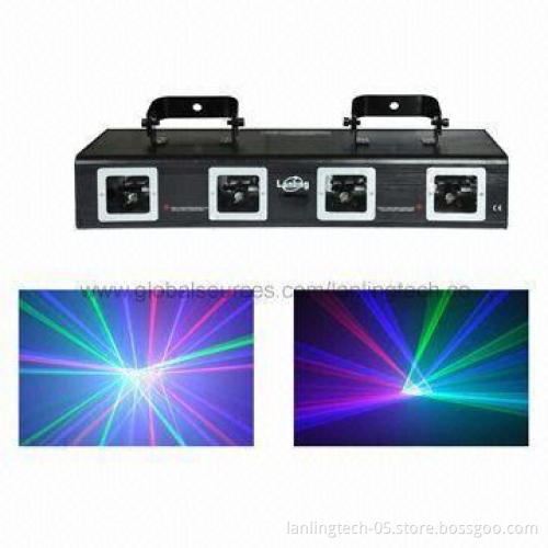 4-head RGB Disco Laser Show Lighting with Beautiful Aluminum Housing